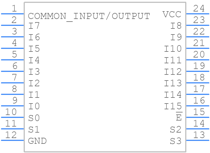CD74HCT4067PWR - Texas Instruments - PCB symbol