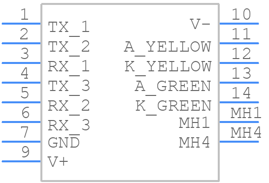 HR861153C - Hanrun Electronics - PCB symbol