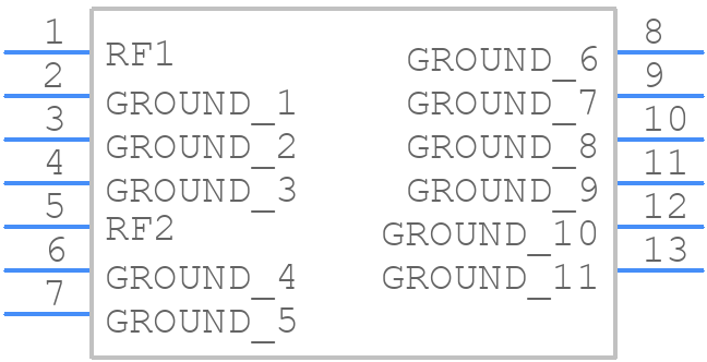BPF-AM585+ - Mini-Circuits - PCB symbol