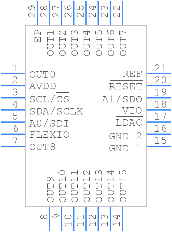 DAC60516RUYR - Texas Instruments - PCB symbol