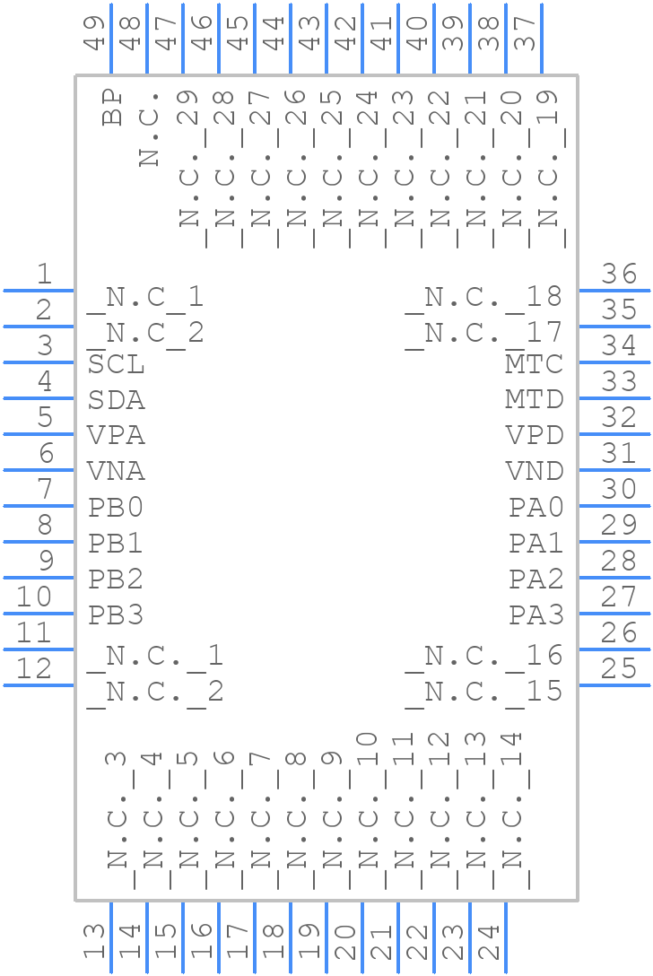 IC-MU200 QFN48-7X7 - ic-haus - PCB symbol