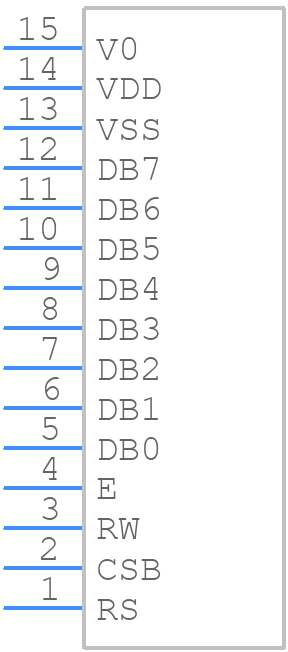DEM 16204 FGH - Display Elektronik - PCB symbol