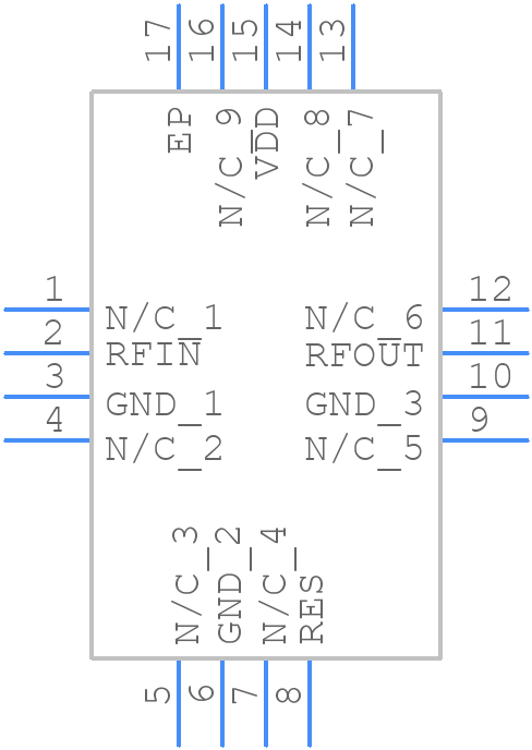 HMC376LP3ETR - Analog Devices - PCB symbol