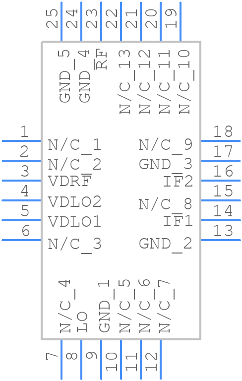 HMC967LP4ETR - Analog Devices - PCB symbol