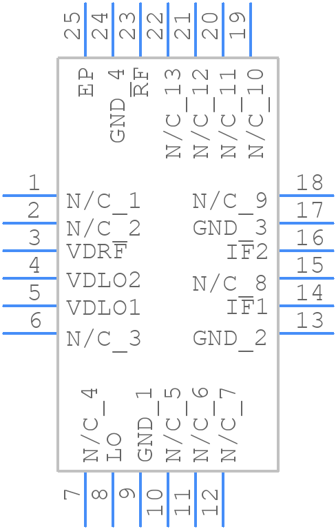 HMC966LP4ETR - Analog Devices - PCB symbol