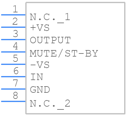 TDA7261 - STMicroelectronics - PCB symbol