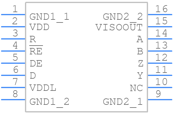 XISOW3086PDWER - Texas Instruments - PCB symbol