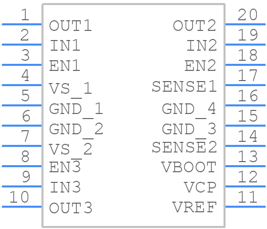 L6234 - STMicroelectronics - PCB symbol