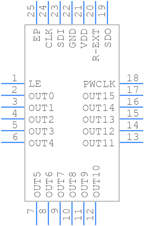 LED1642GWQTR - STMicroelectronics - PCB symbol