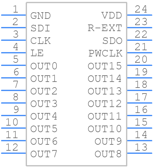 LED1642GWTTR - STMicroelectronics - PCB symbol