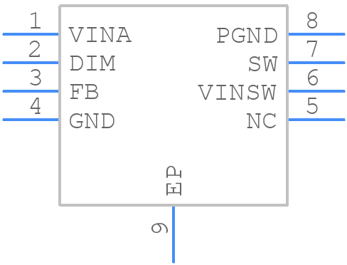 LED2000PUR - STMicroelectronics - PCB symbol