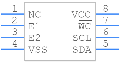 M24C04-WBN6P - STMicroelectronics - PCB symbol