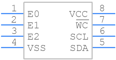 M24C64-WBN6P - STMicroelectronics - PCB symbol