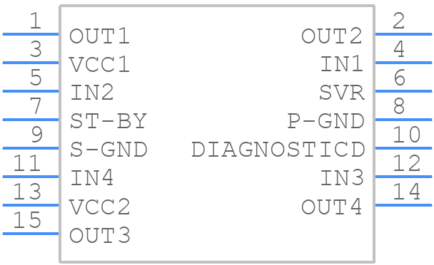 STA540 - STMicroelectronics - PCB symbol