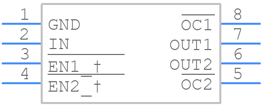 TPS2062DRG4 - Texas Instruments - PCB symbol
