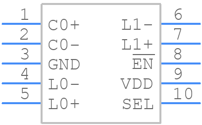 PI3USB4000AZMEX - Diodes Incorporated - PCB symbol