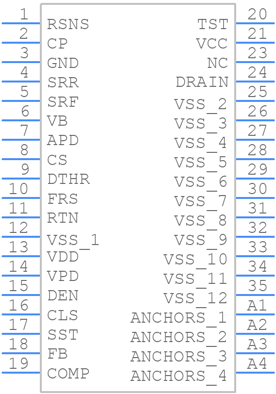 TPS23758RJJT - Texas Instruments - PCB symbol