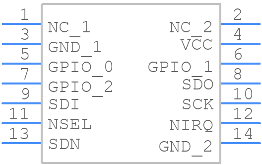 RFM42B-868D - Hope Microelectronics - PCB symbol