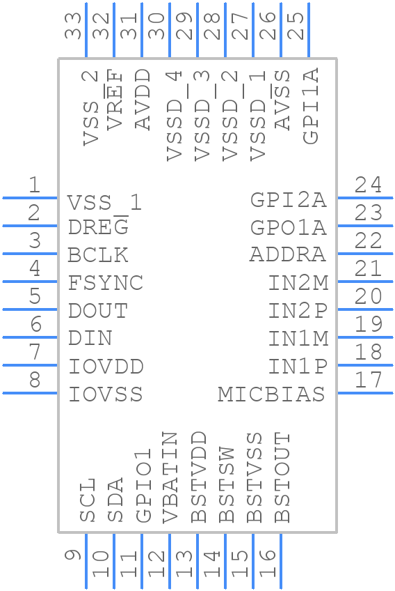 TAA5412WQRTVRQ1 - Texas Instruments - PCB symbol