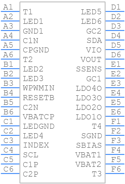 BD6083GUL - ROHM Semiconductor - PCB symbol