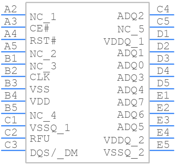 APS12808L-3OBMX-BA - apmemory - PCB symbol