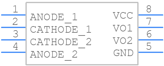 HCPL-2430-300 - Avago Technologies - PCB symbol