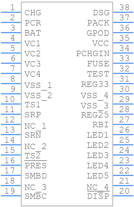 BQ3050DBTR - Texas Instruments - PCB symbol