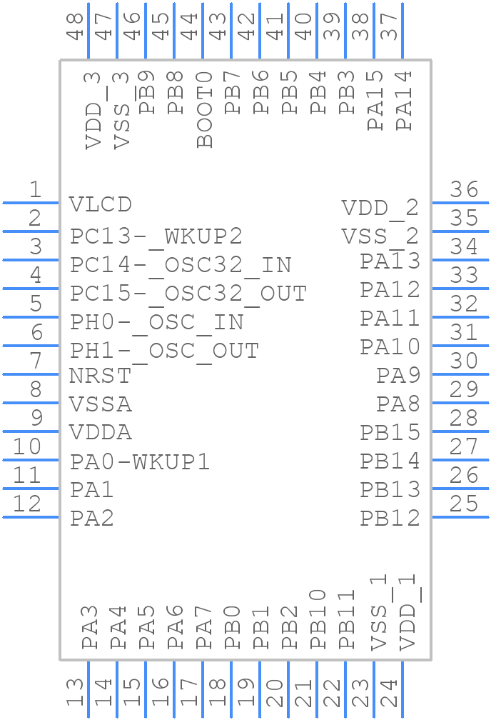 STM32L152C8T6 - STMicroelectronics - PCB symbol