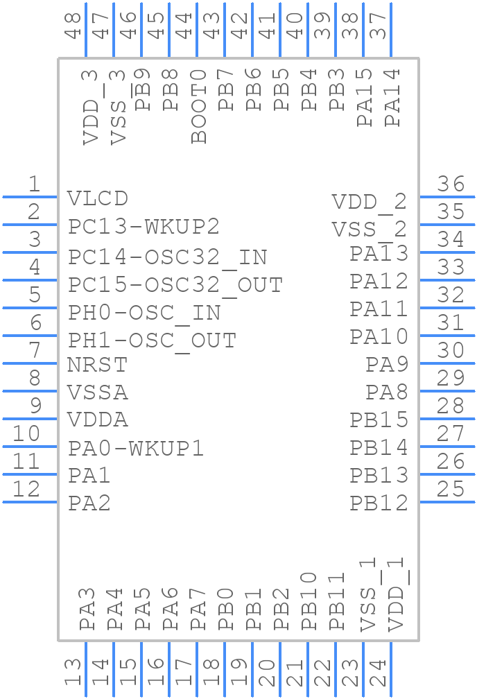 STM32L152CBT6 - STMicroelectronics - PCB symbol