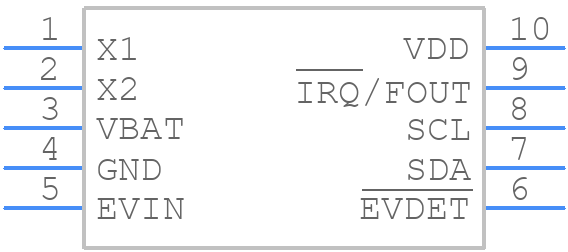 ISL1209IU10Z - Renesas Electronics - PCB symbol