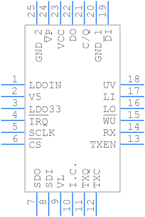 MAX14821ETG+ - Analog Devices - PCB symbol