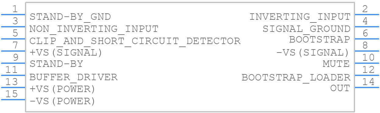 TDA7293HS - STMicroelectronics - PCB symbol
