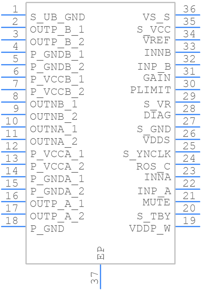 TDA7491HV13TR - STMicroelectronics - PCB symbol