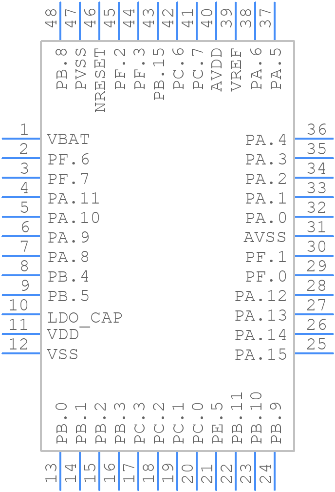 NANO103LD3AE - Nuvoton - PCB symbol