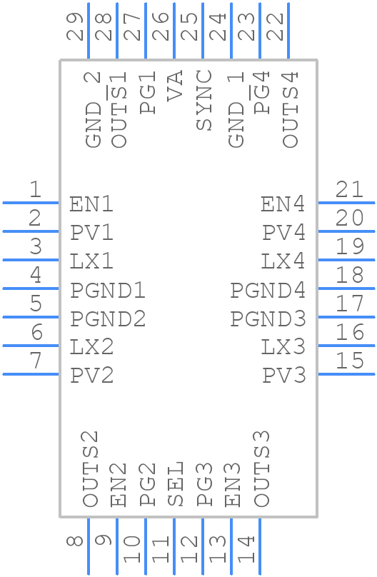 MAX20021ATIC/V+ - Analog Devices - PCB symbol