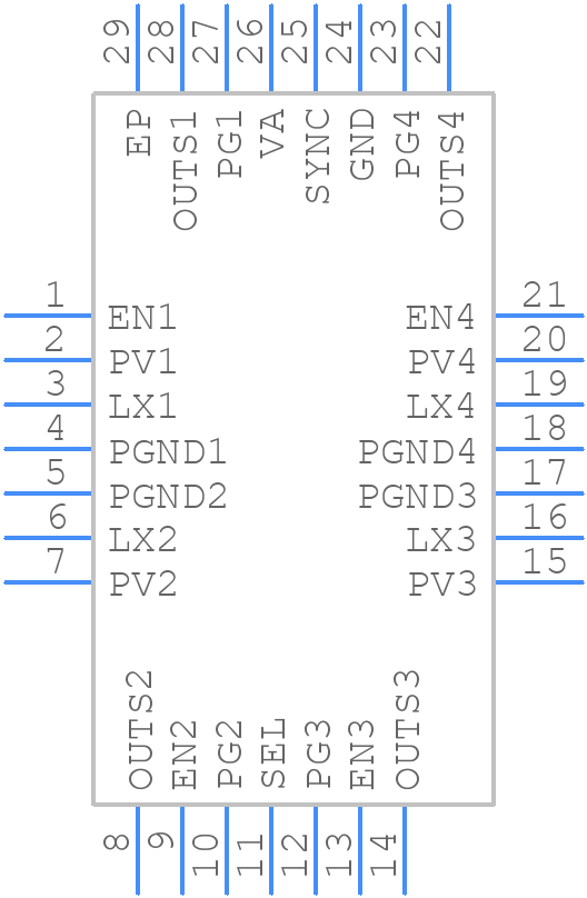 MAX20021ATIA/V+T - Analog Devices - PCB symbol