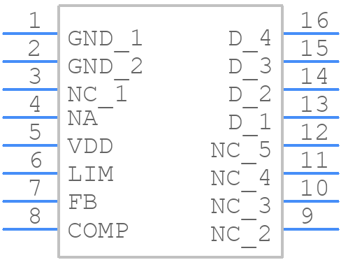 VIPER26LD - STMicroelectronics - PCB symbol