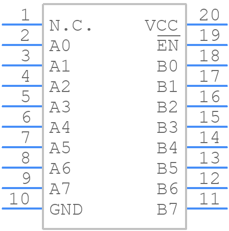 PI3CH3245L20-13 - Diodes Incorporated - PCB symbol