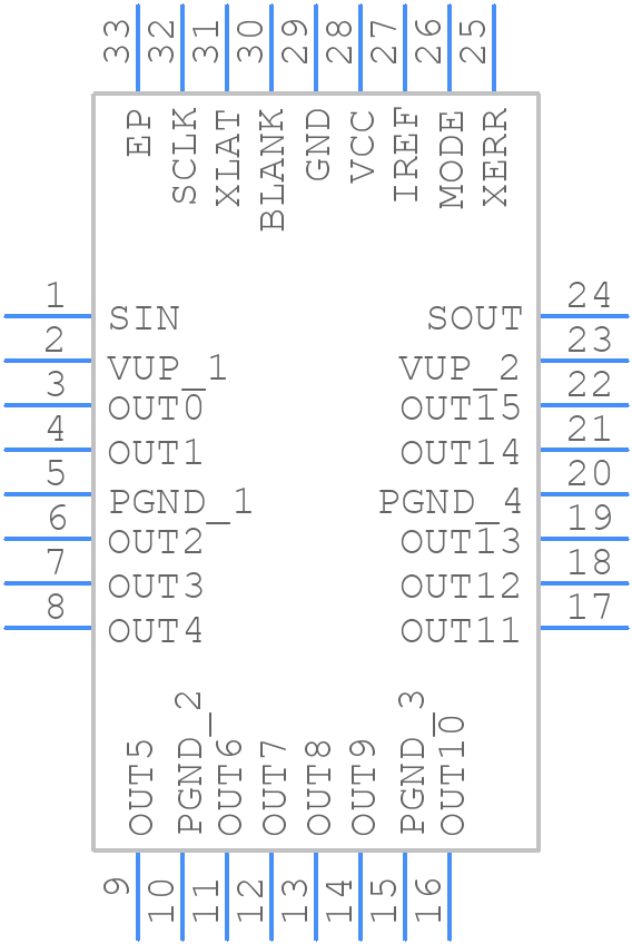 TLC5924RHBR - Texas Instruments - PCB symbol