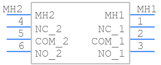 100AWDP1T1B4M7QE - E-Switch - PCB symbol