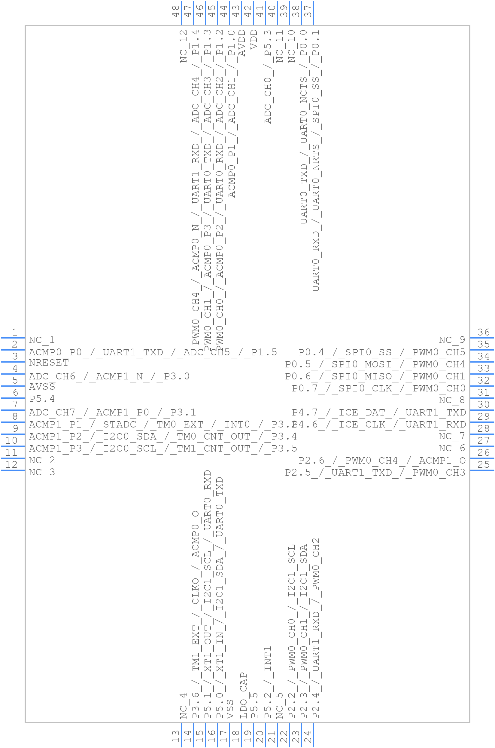 MINI58LDE - Nuvoton - PCB symbol