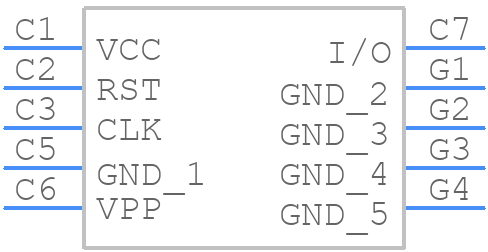 SIM8060-6-0-14-00-A - GCT (GLOBAL CONNECTOR TECHNOLOGY) - PCB symbol