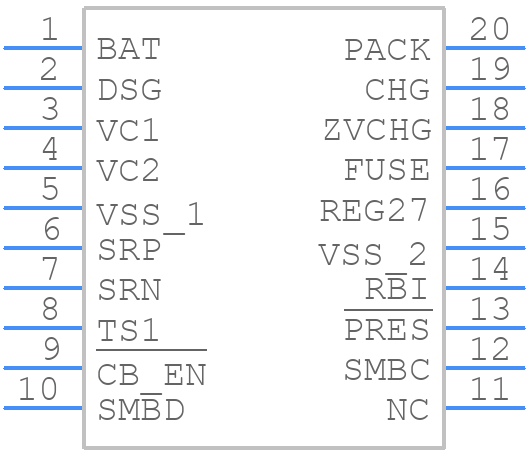 BQ28400PWR - Texas Instruments - PCB symbol