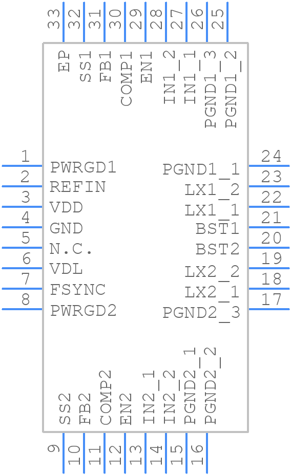 MAX8855ETJ+ - Analog Devices - PCB symbol