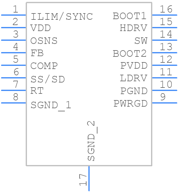 TPS40020PWPG4 - Texas Instruments - PCB symbol