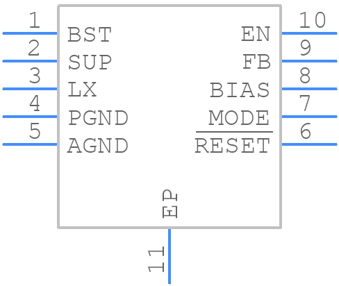 MAX16956AUBC/V+ - Analog Devices - PCB symbol