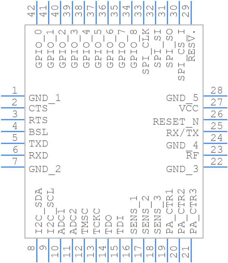 RC1882CEF-IPM - Radiocrafts AS - PCB symbol