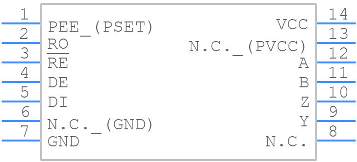 MAX3291CSD+T - Analog Devices - PCB symbol