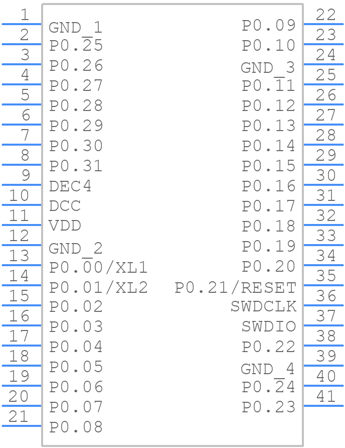 MDBT42Q-P512KV2 - Raytech - PCB symbol