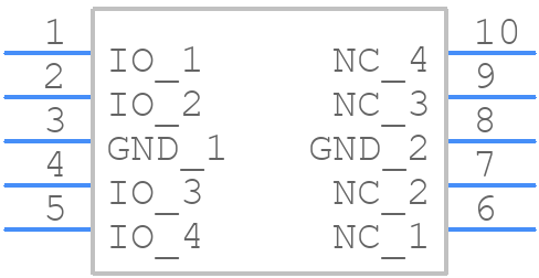 ESD7104MUTAG - onsemi - PCB symbol